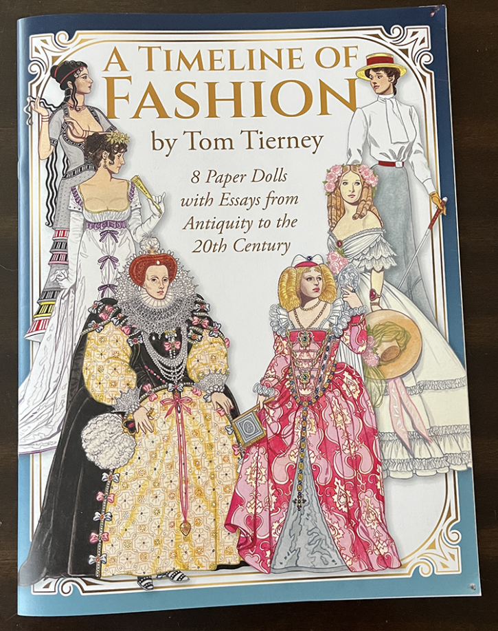The front cover of A Timeline of Fashion by Tom Tierney.