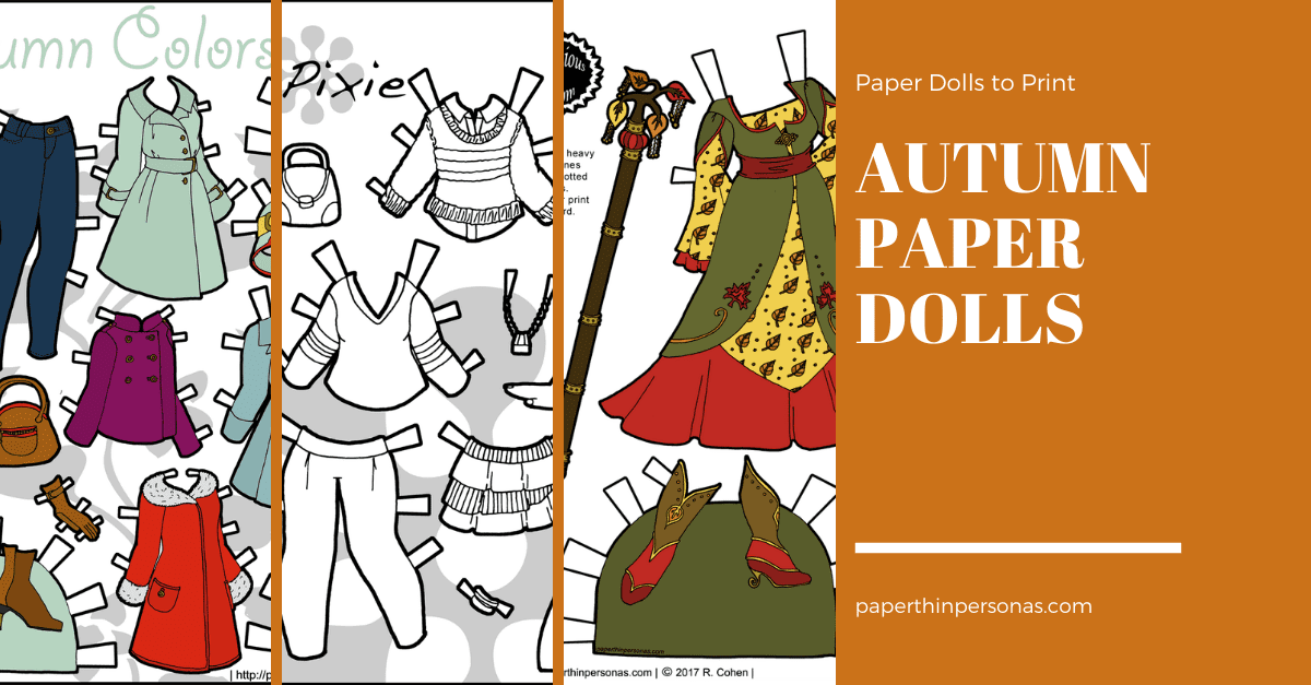 15 Autumnal Printable Paper Dolls to Cut Out and Play With