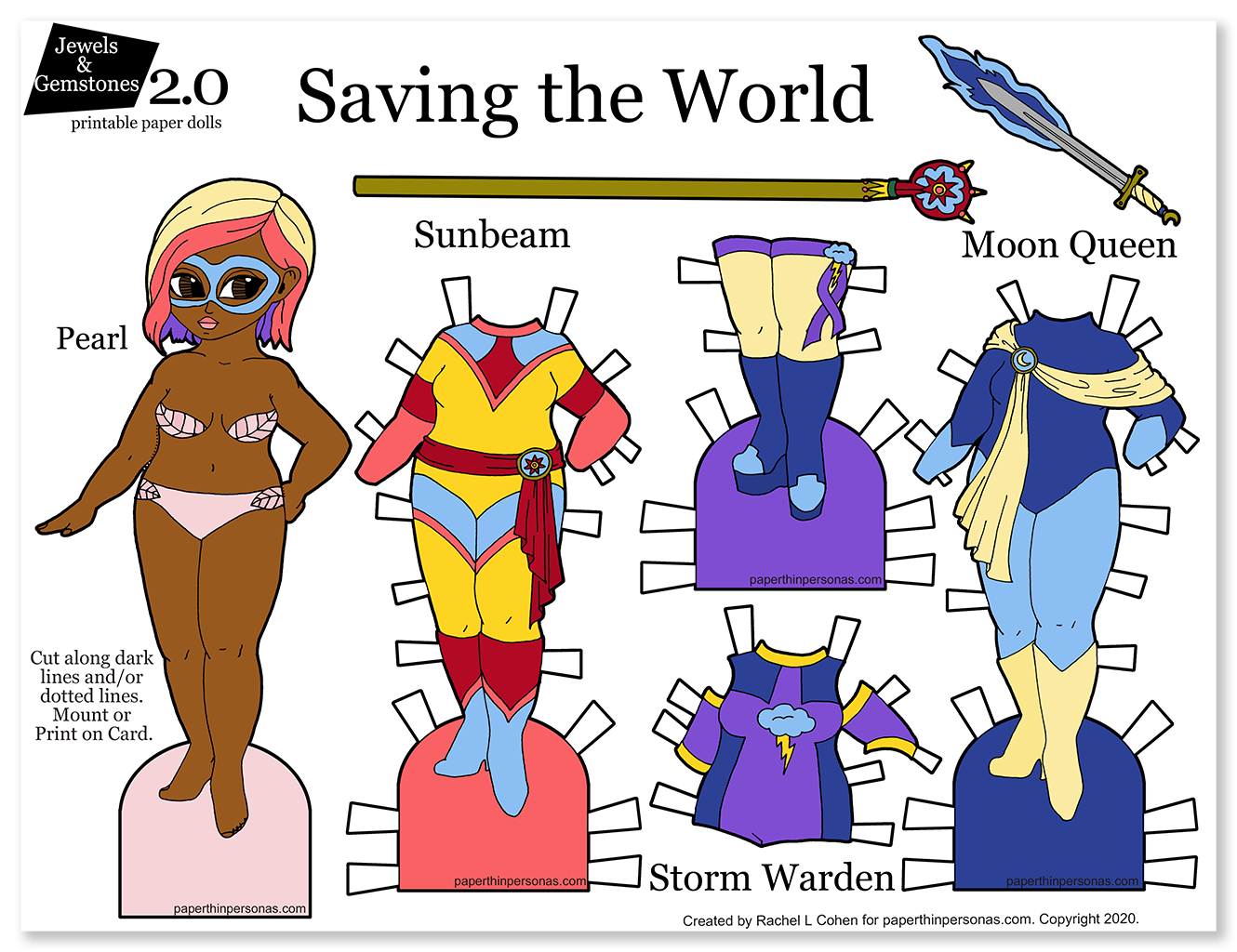 superhero paper dolls