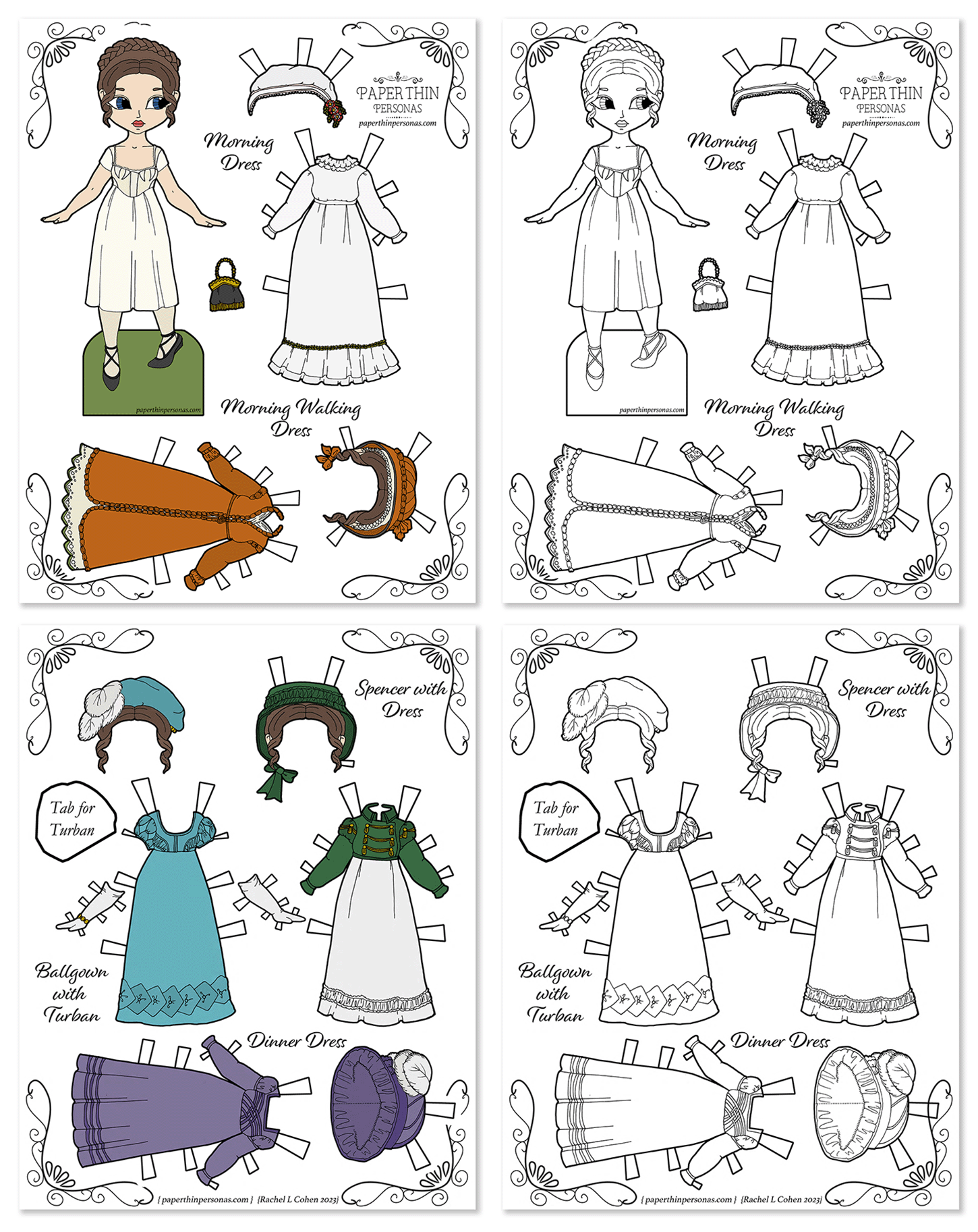 Pioneer Girl and Pioneer Boy Paper Doll Printables