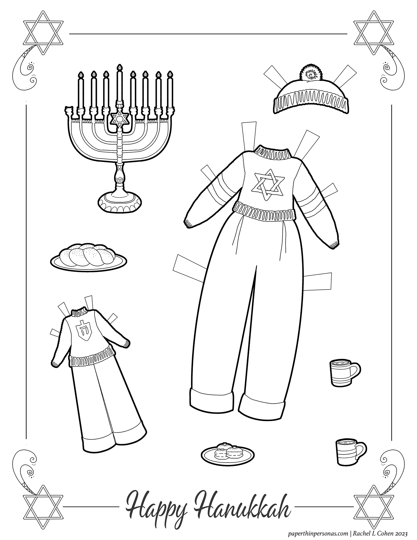 DIY Hanukkah Paper - Free Printable Download