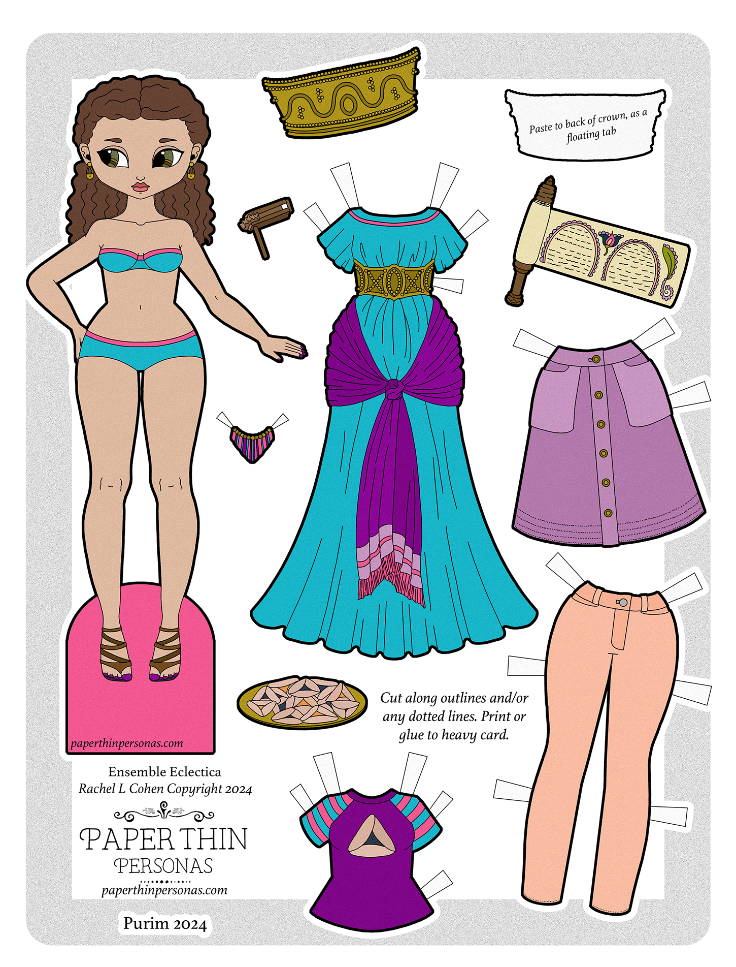 Paper Doll Cut Out Templates