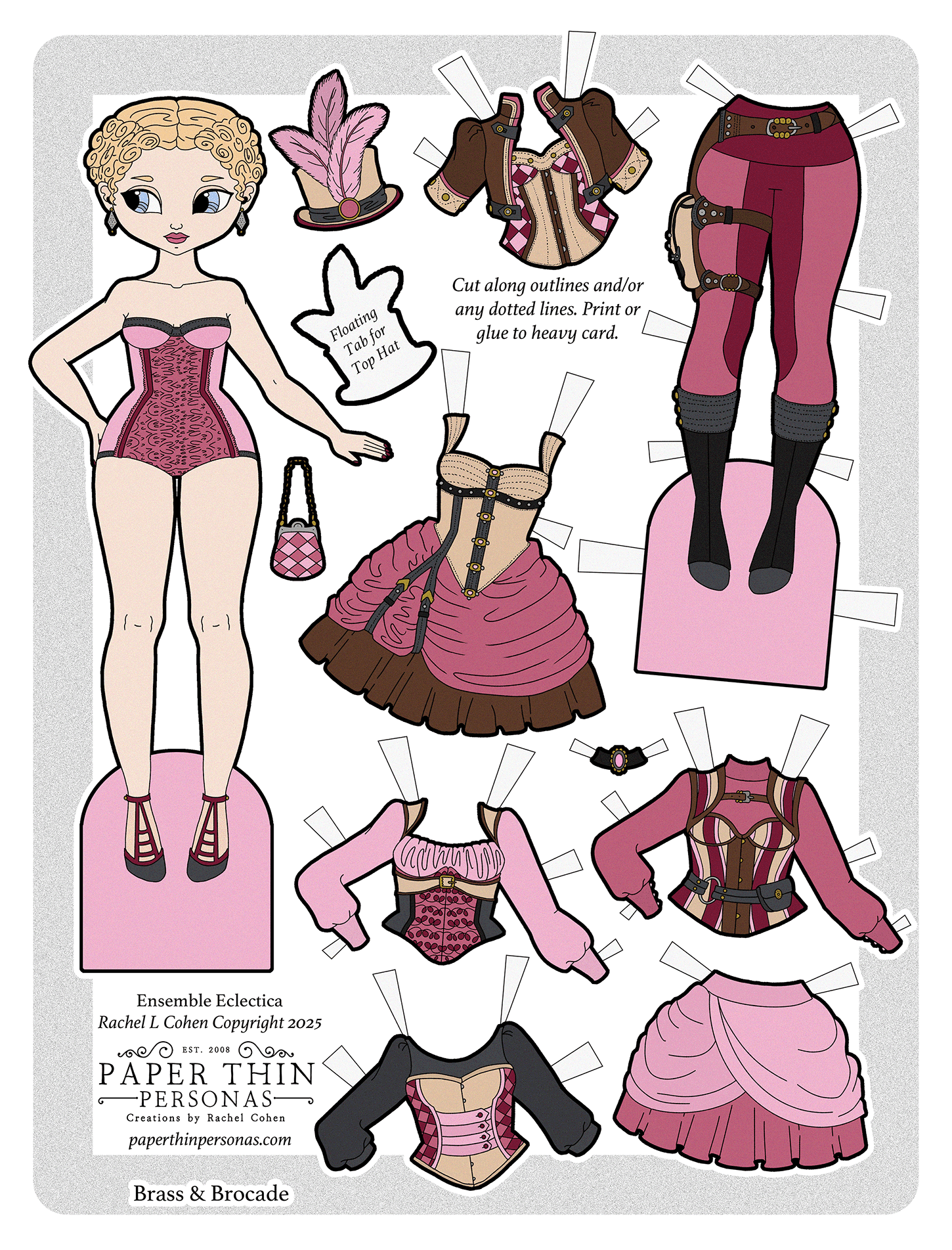 A Victorian Steampunk Paper Doll